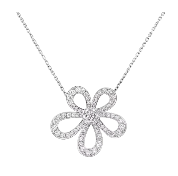 [⭐Glow Musel]FLOWERLACE NECKLACE FULL DIAMONDS