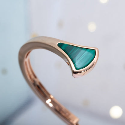 [⭐Glow Muse ]DREAM BRACELET OPEN MALACHITE PINK GOLD