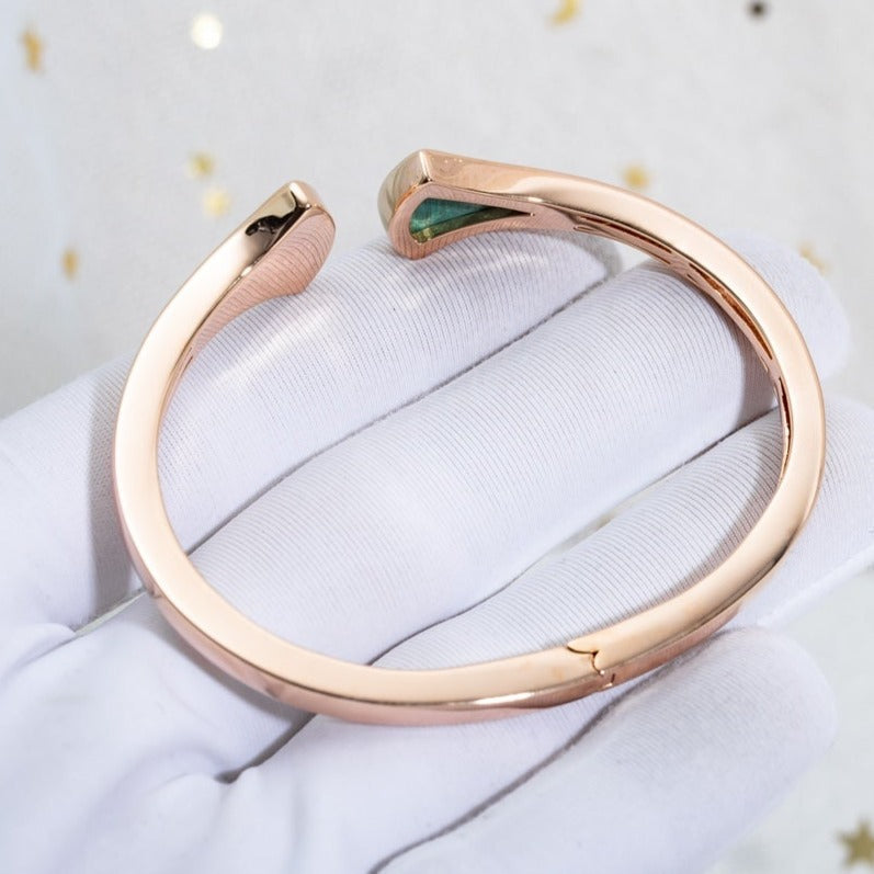 [⭐Glow Muse ]DREAM BRACELET OPEN MALACHITE PINK GOLD
