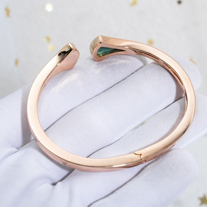 [⭐Glow Muse ]DREAM BRACELET OPEN MALACHITE PINK GOLD