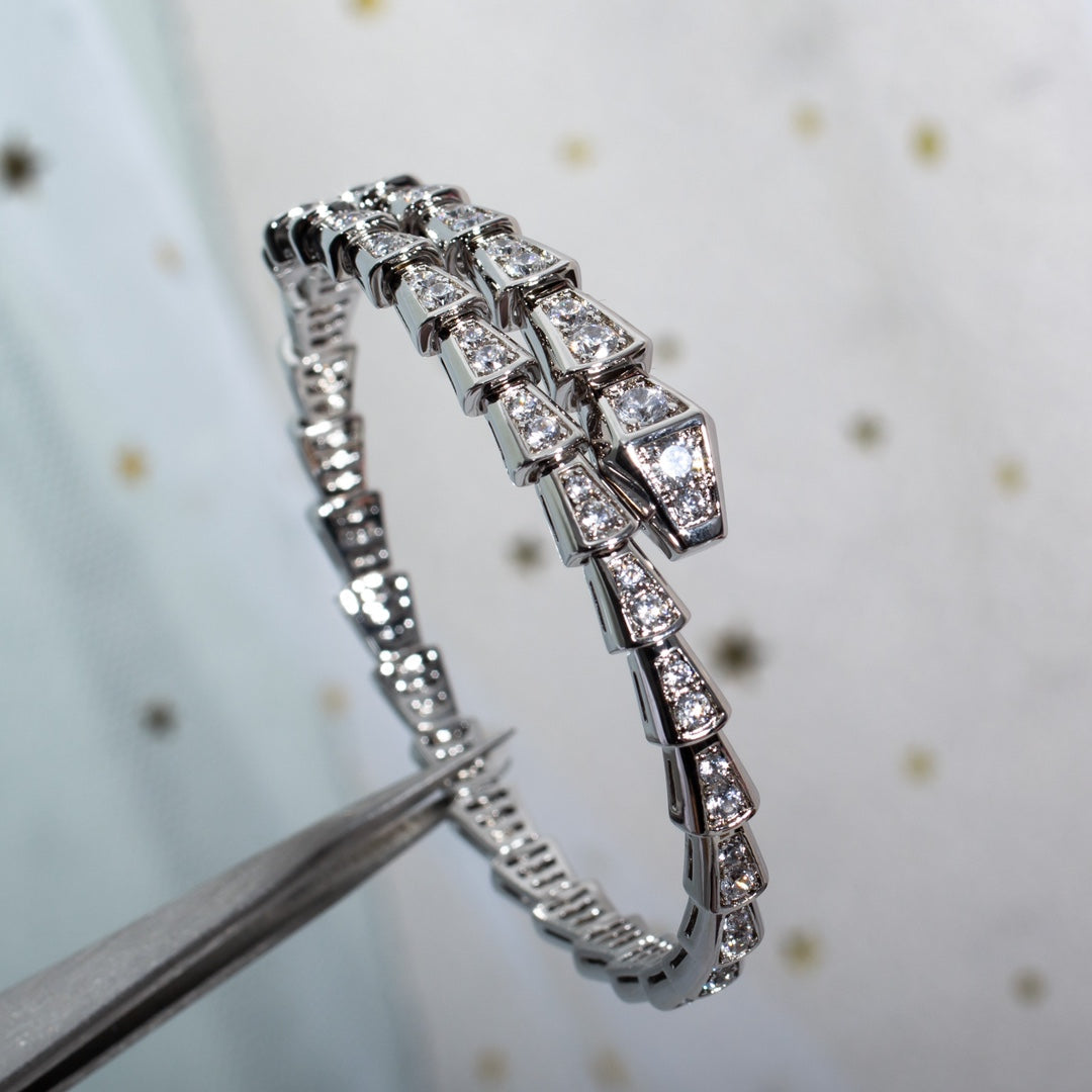 [⭐Glow Muse ]SERPENTI BRACELET 6MM SILVER DIAMOND