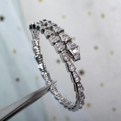 [⭐Glow Muse ]SERPENTI BRACELET 6MM SILVER DIAMOND