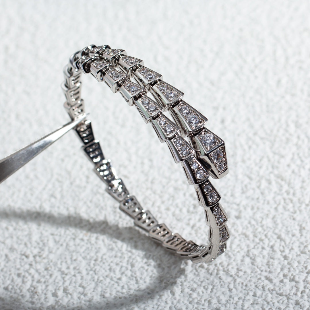 [⭐Glow Muse ]SERPENTI BRACELET 6MM SILVER DIAMOND