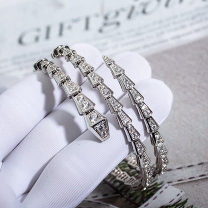 [⭐Glow Muse ]SERPENTI BRACELET SILVER DIAMOND DOUBLE ROW