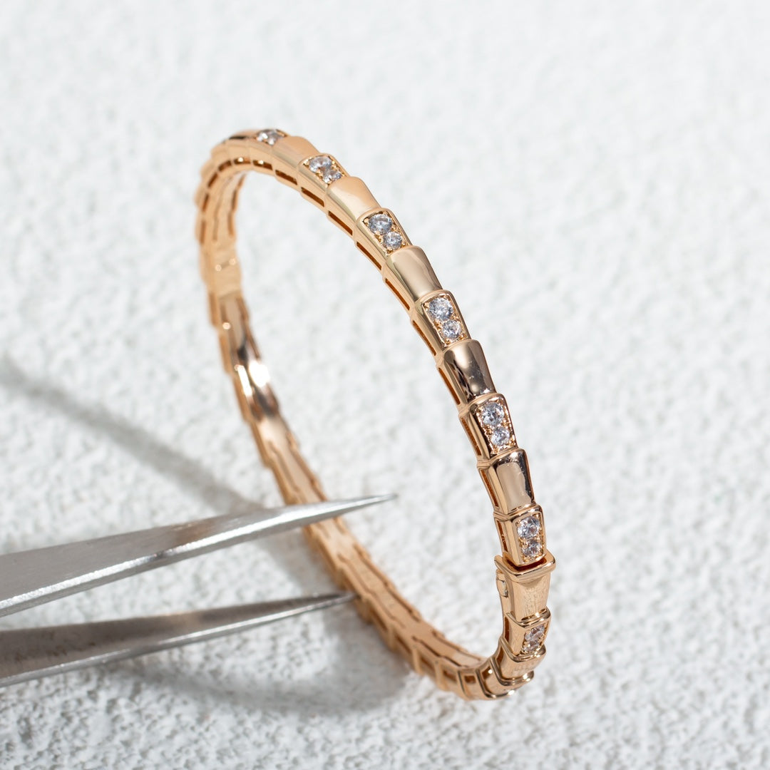 [⭐Glow Muse ]SERPENTI SMALL BRACELET PINK GOLD DIAMOND