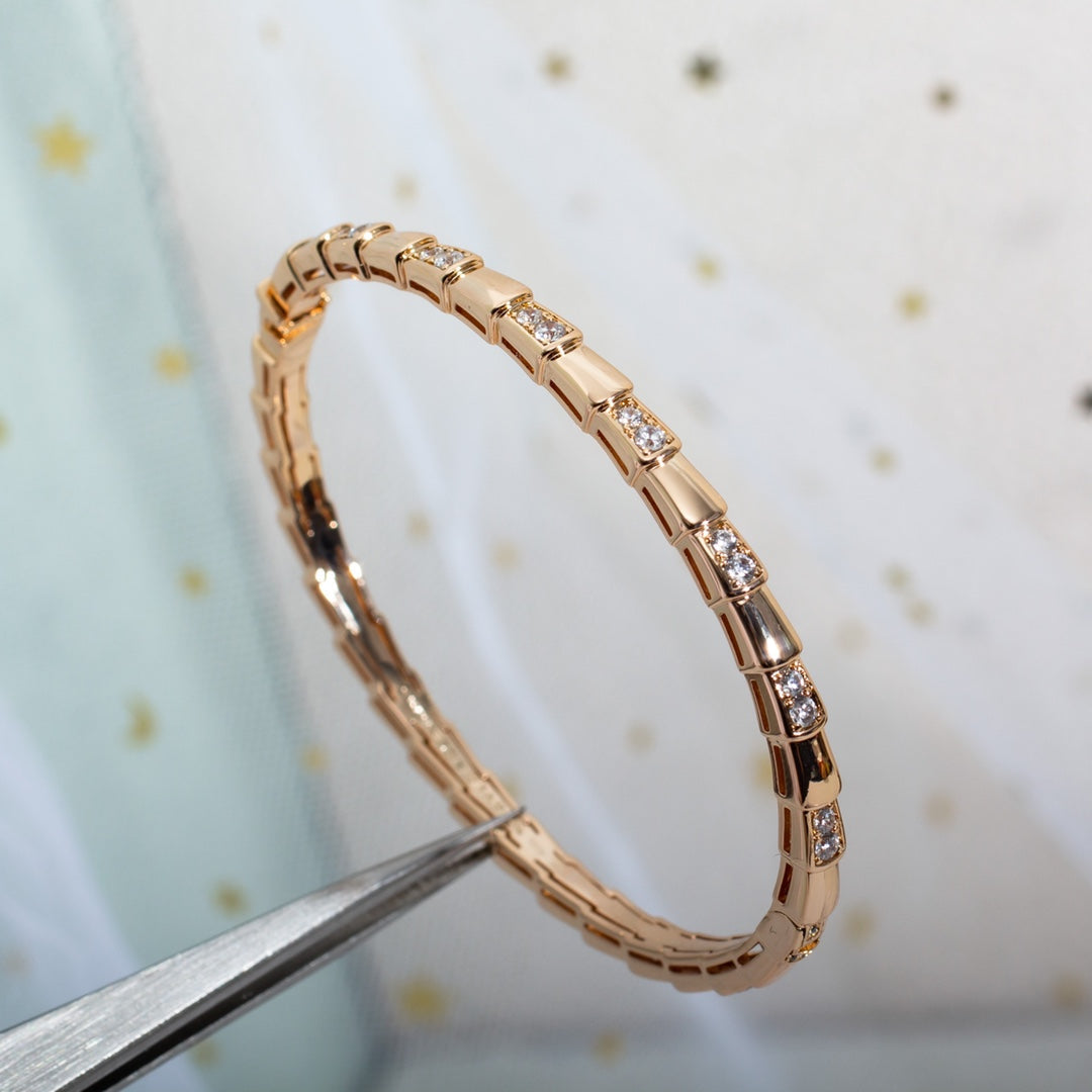 [⭐Glow Muse ]SERPENTI SMALL BRACELET PINK GOLD DIAMOND