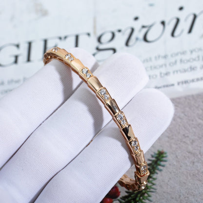 [⭐Glow Muse ]SERPENTI SMALL BRACELET PINK GOLD DIAMOND
