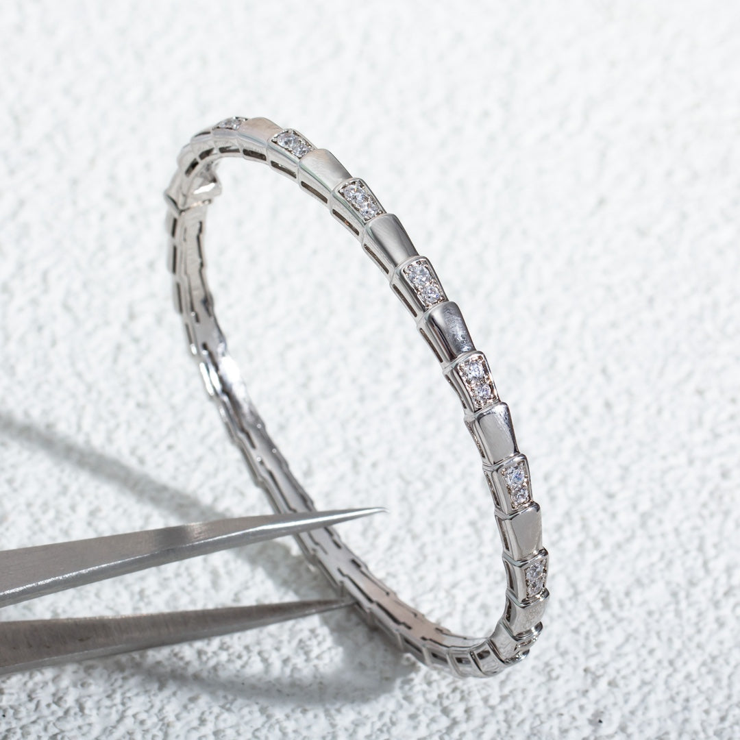 [⭐Glow Muse ]SERPENTI BRACELET SILVER DIAMOND