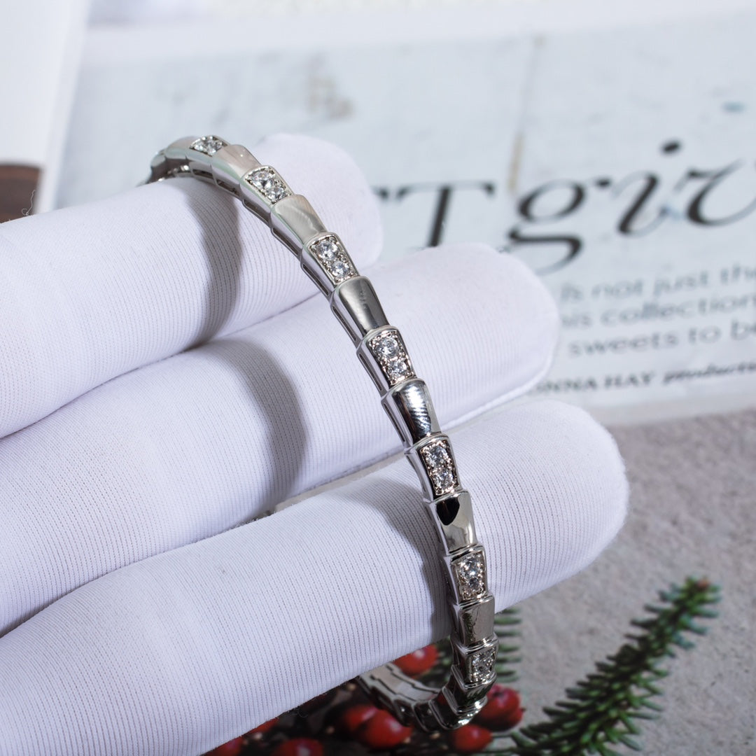 [⭐Glow Muse ]SERPENTI BRACELET SILVER DIAMOND