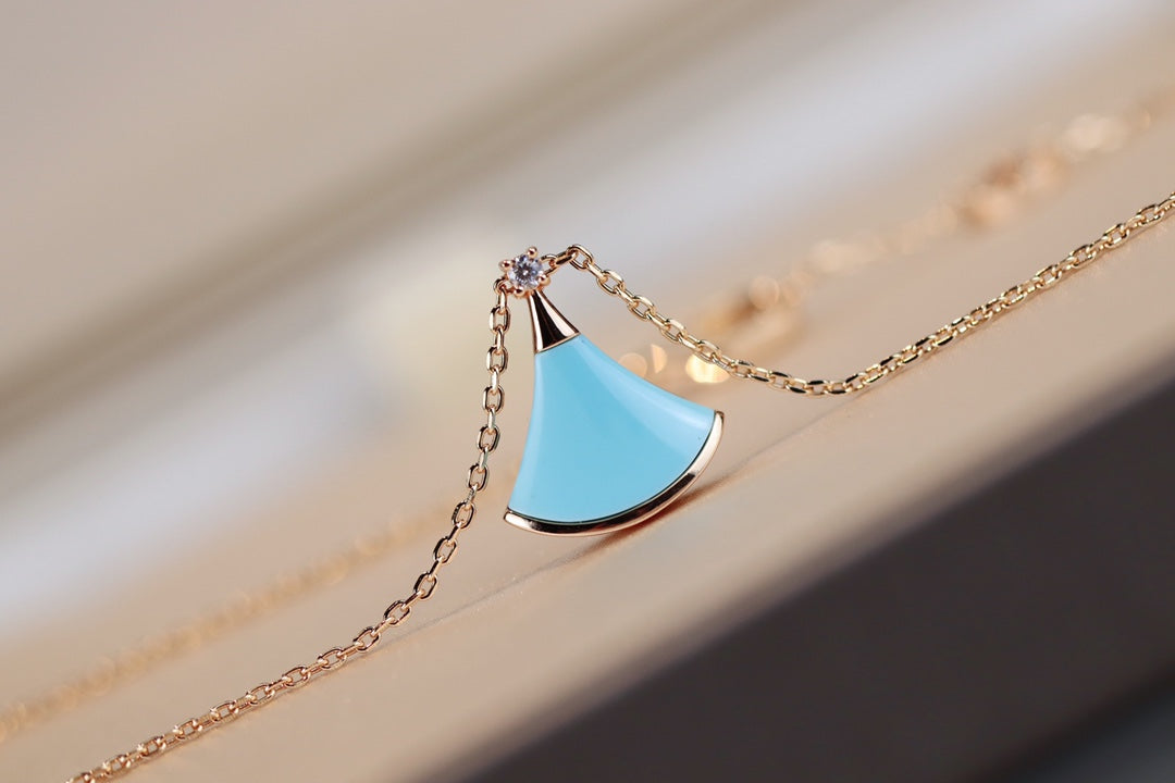 [⭐Glow Muse ]DREAM NECKLACE TURQUOISE PINK GOLD