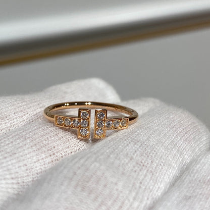 [Glow Muse ] WIRE RING DIAMOND PINK GOLD