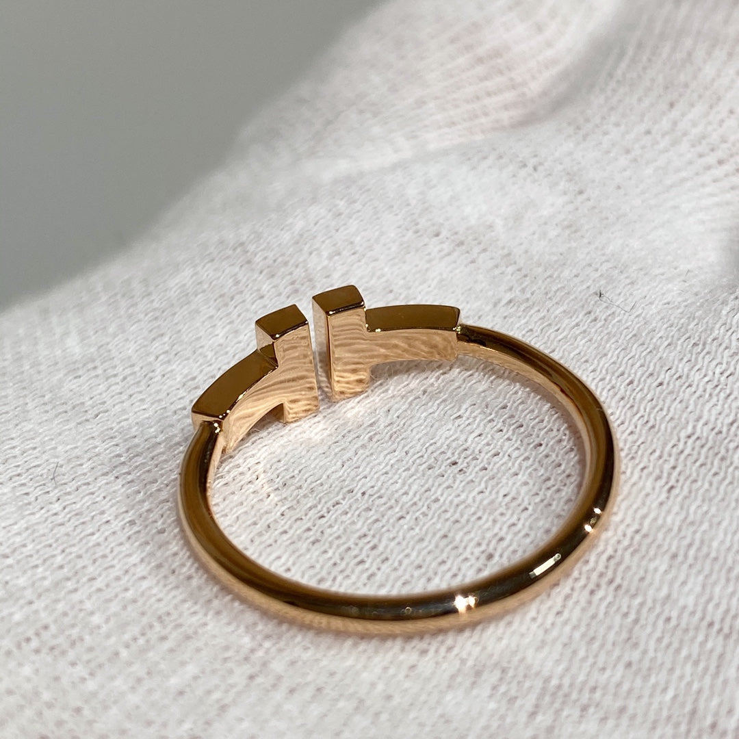 [Glow Muse ] WIRE RING DIAMOND PINK GOLD