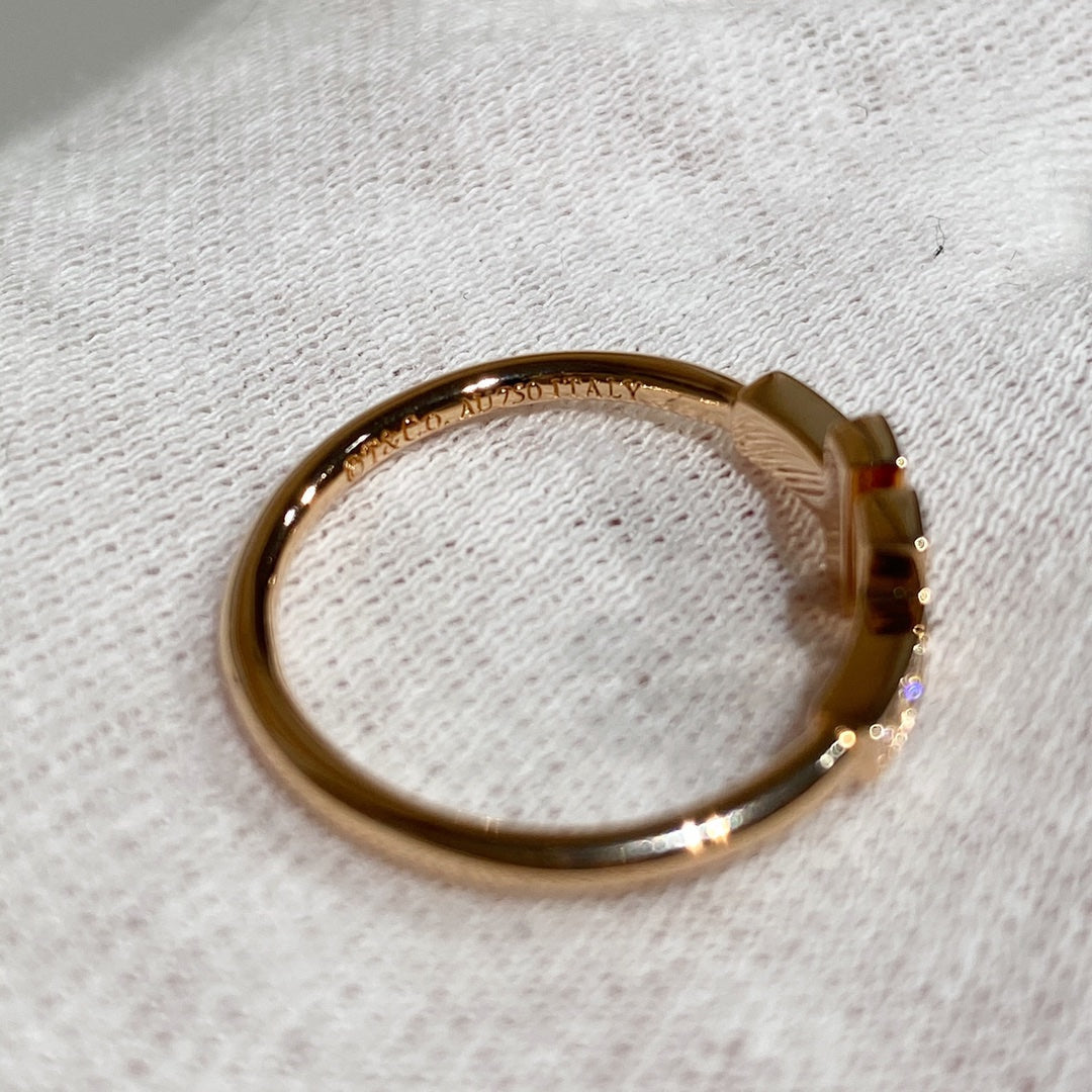 [Glow Muse ] WIRE RING DIAMOND PINK GOLD