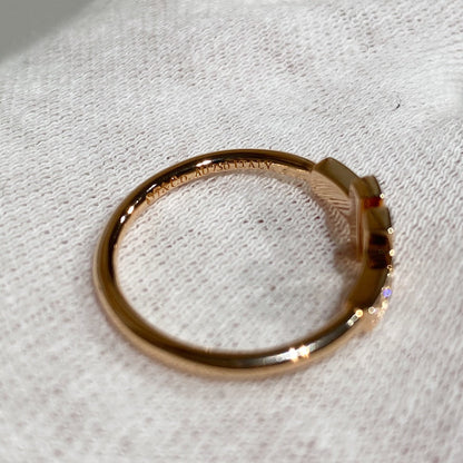 [Glow Muse ] WIRE RING DIAMOND PINK GOLD