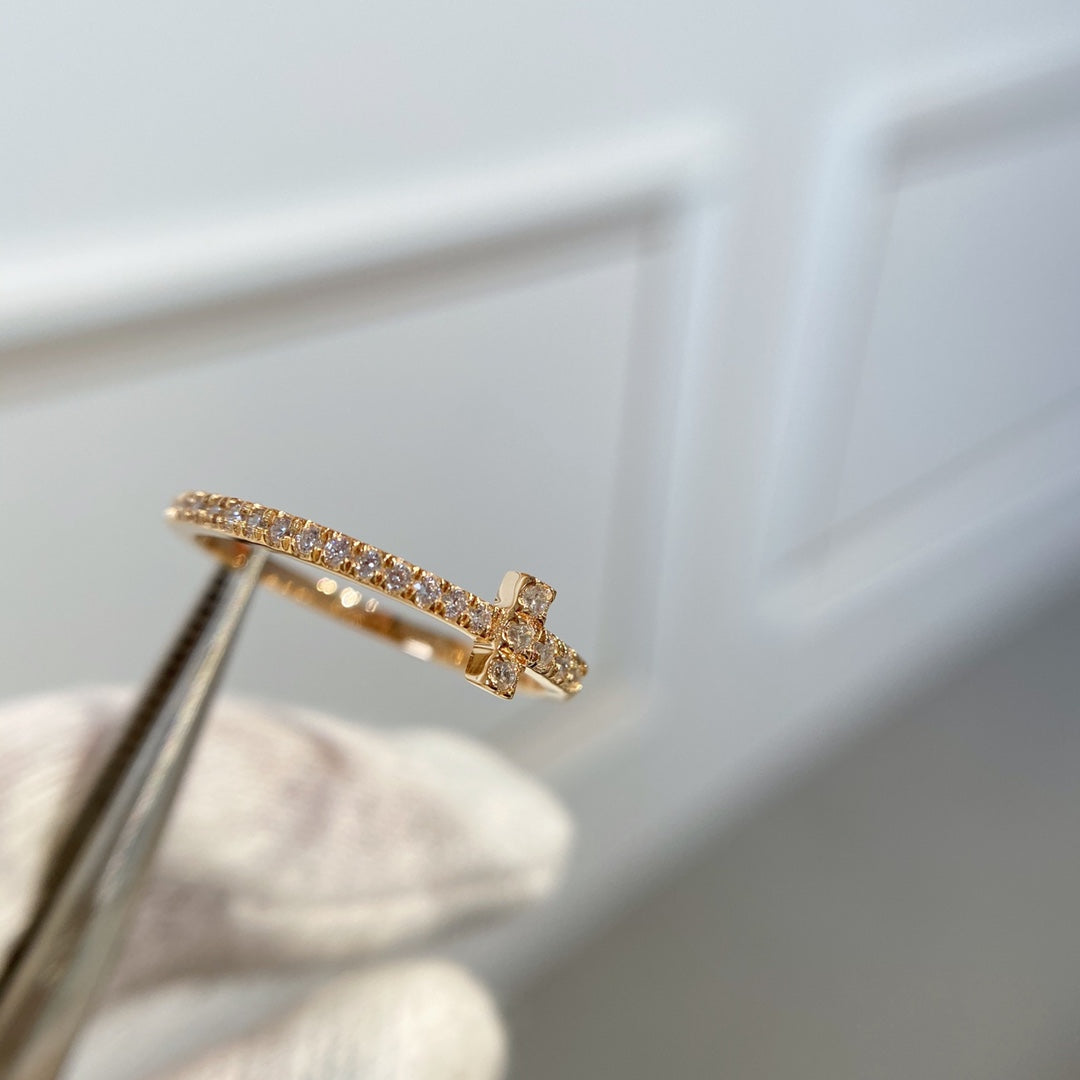 [Glow Muse ]T RING DIAMOND PINK GOLD
