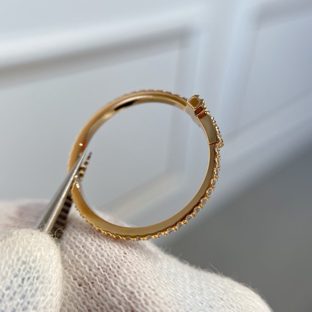 [Glow Muse ]T RING DIAMOND PINK GOLD