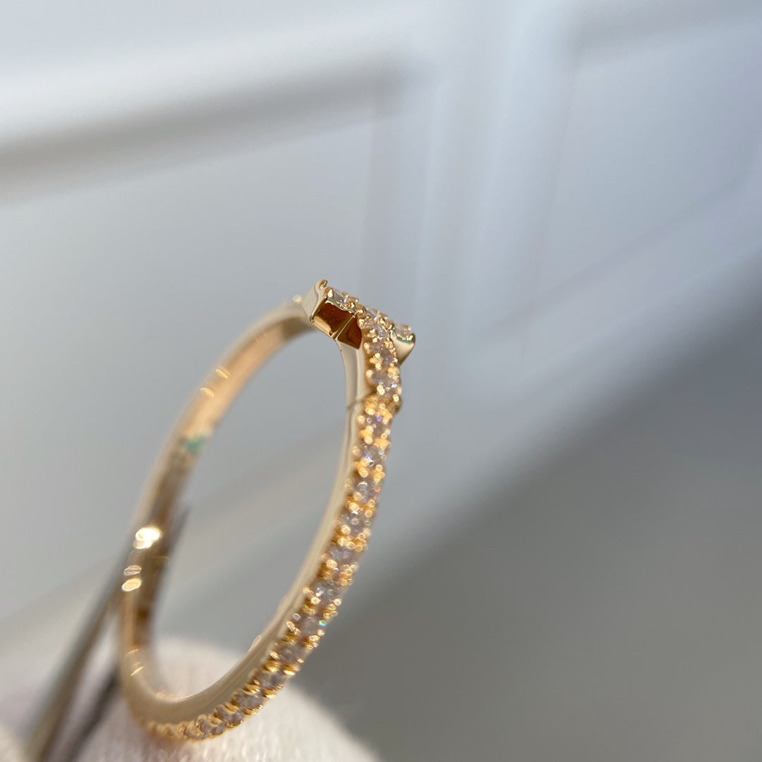[Glow Muse ]T RING DIAMOND PINK GOLD