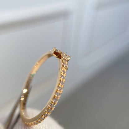 [Glow Muse ]T RING DIAMOND PINK GOLD