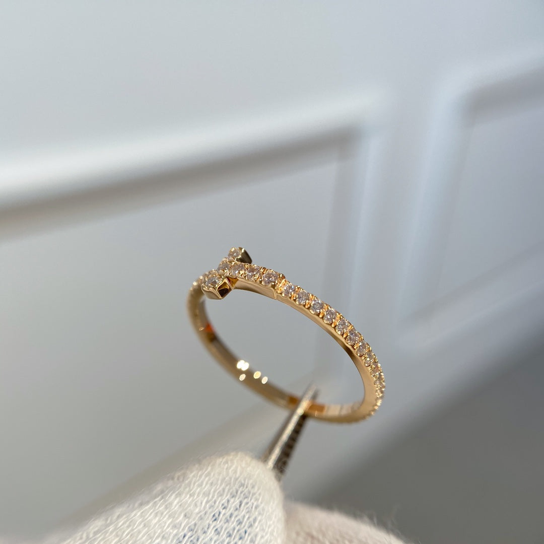 [Glow Muse ]T RING DIAMOND PINK GOLD