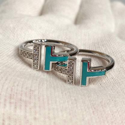 [Glow Muse ] WIRE TURQUOISE DIAMOND RING SILVER