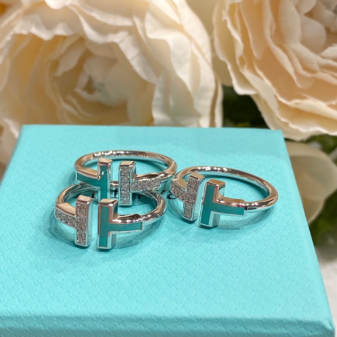 [Glow Muse ] WIRE TURQUOISE DIAMOND RING SILVER