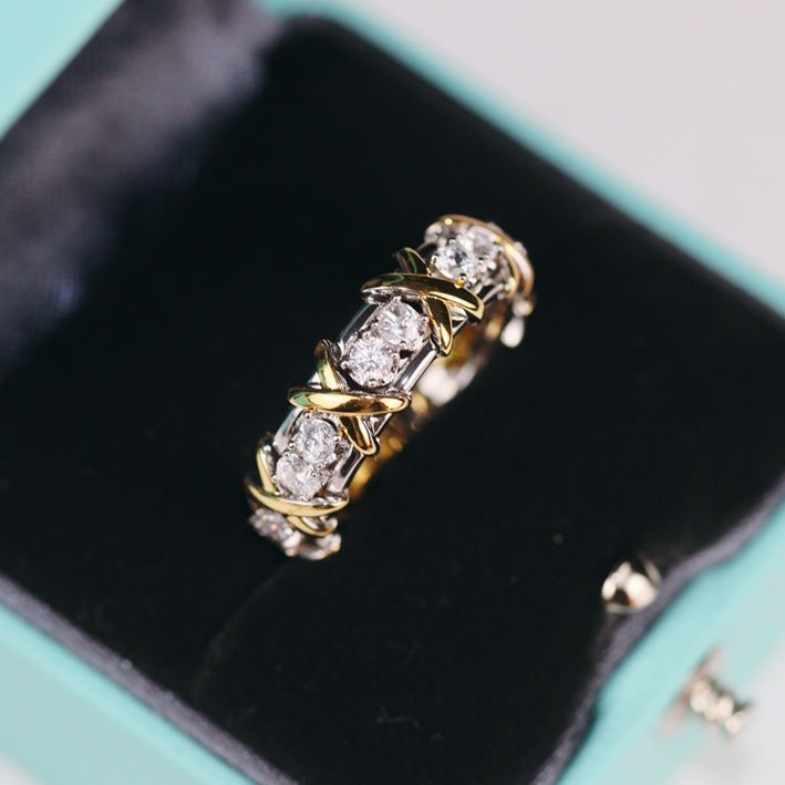 [Glow Muse ]SIXTEEN STONE RING GOLD