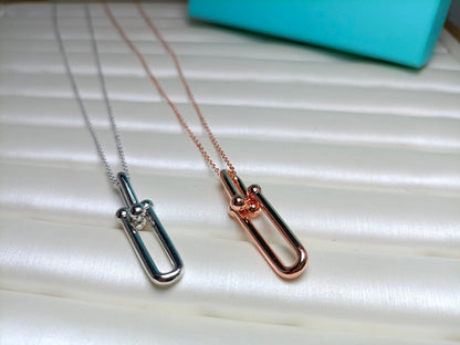 [Glow Muse ]HARDWEAR DROP DOUBLE LINK PEDANT NECKLACE