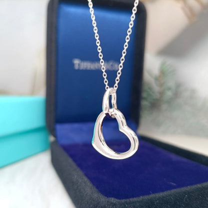 [Glow Muse ]DOUBLE HEART SILVER NECKLACE