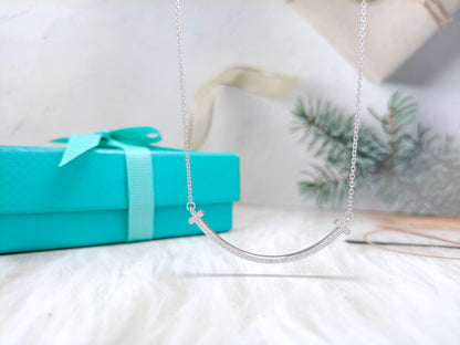 [Glow Muse ]BIG SMILE PEDANT DIAMOND NECKLACE