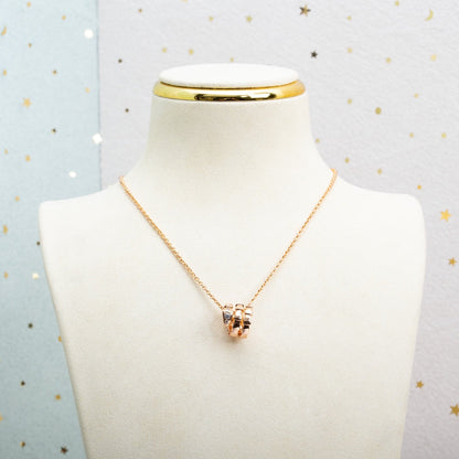 [⭐Glow Muse ]SERPENTI PINK GOLD NECKLACE DIAMOND