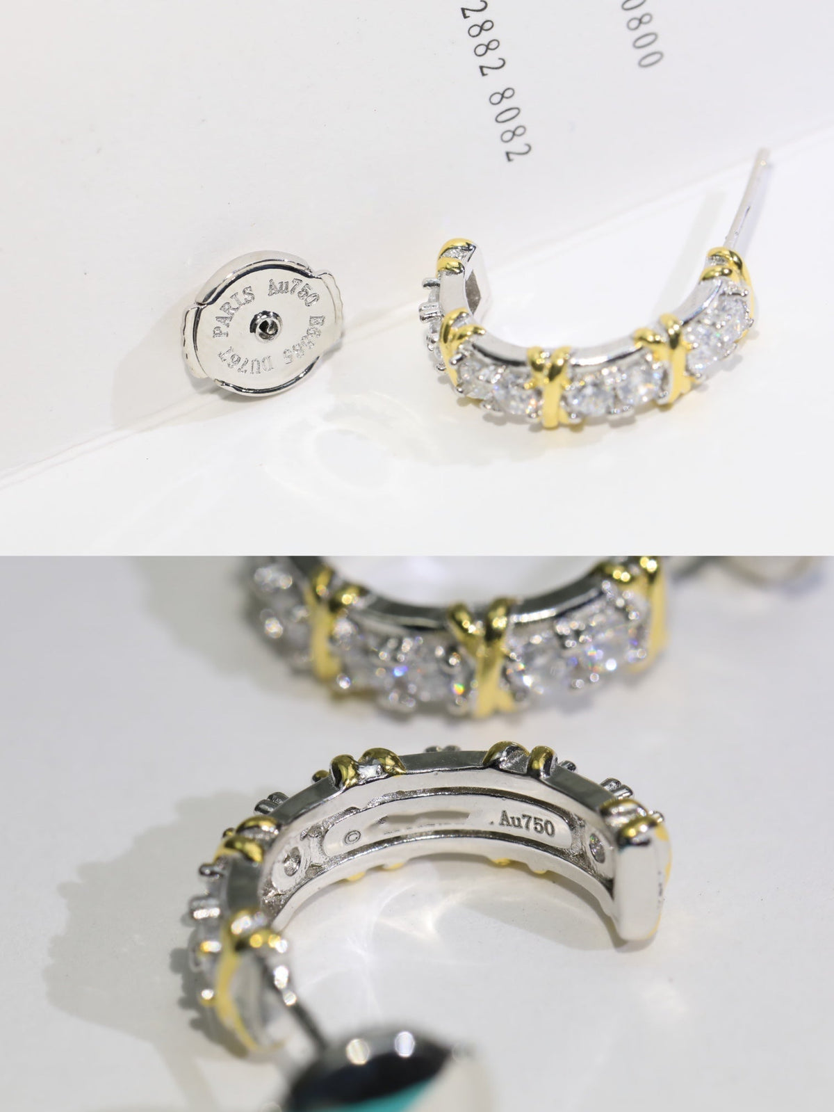 [Glow Muse ]TWENTY STONE HOOP GOLD EARRINGS