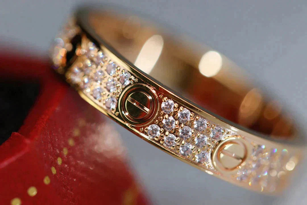 [Glow Muse]LOVE RING 3.6MM DIAMOND PAVED