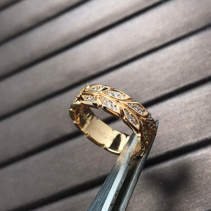 [Glow Muse ]OLIVE LEAF RING DIAMONDS