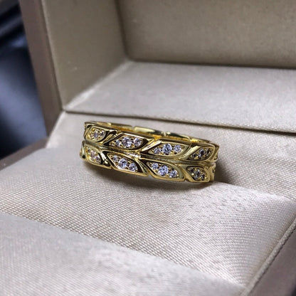 [Glow Muse ]OLIVE LEAF RING DIAMONDS