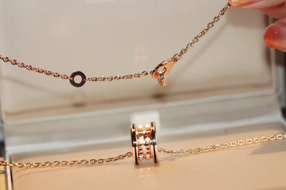 [⭐Glow Muse ]ZERO 1 ROCK PEDANT PINK GOLD BLACK NECKLACE