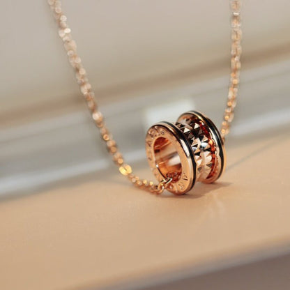 [⭐Glow Muse ]ZERO 1 ROCK PEDANT PINK GOLD BLACK NECKLACE