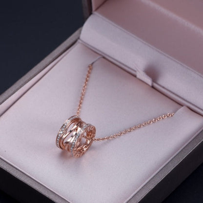 [⭐Glow Muse ]ZERO 1 PINK GOLD DIAMOND OPEN NECKLACE
