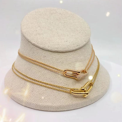 [Glow Muse ]HARDWEAR GOLD DOUBLE LINK NECKLACE
