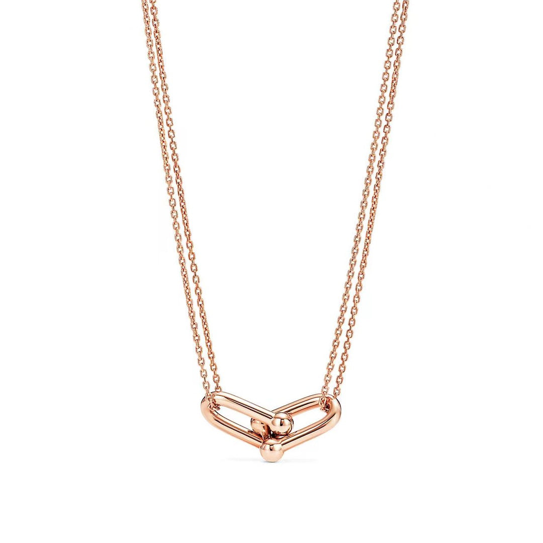 [Glow Muse ]HARDWEAR GOLD DOUBLE LINK NECKLACE