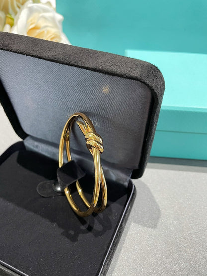 [Glow Muse ]KNOT DOUBLE ROW GOLD BRACELET