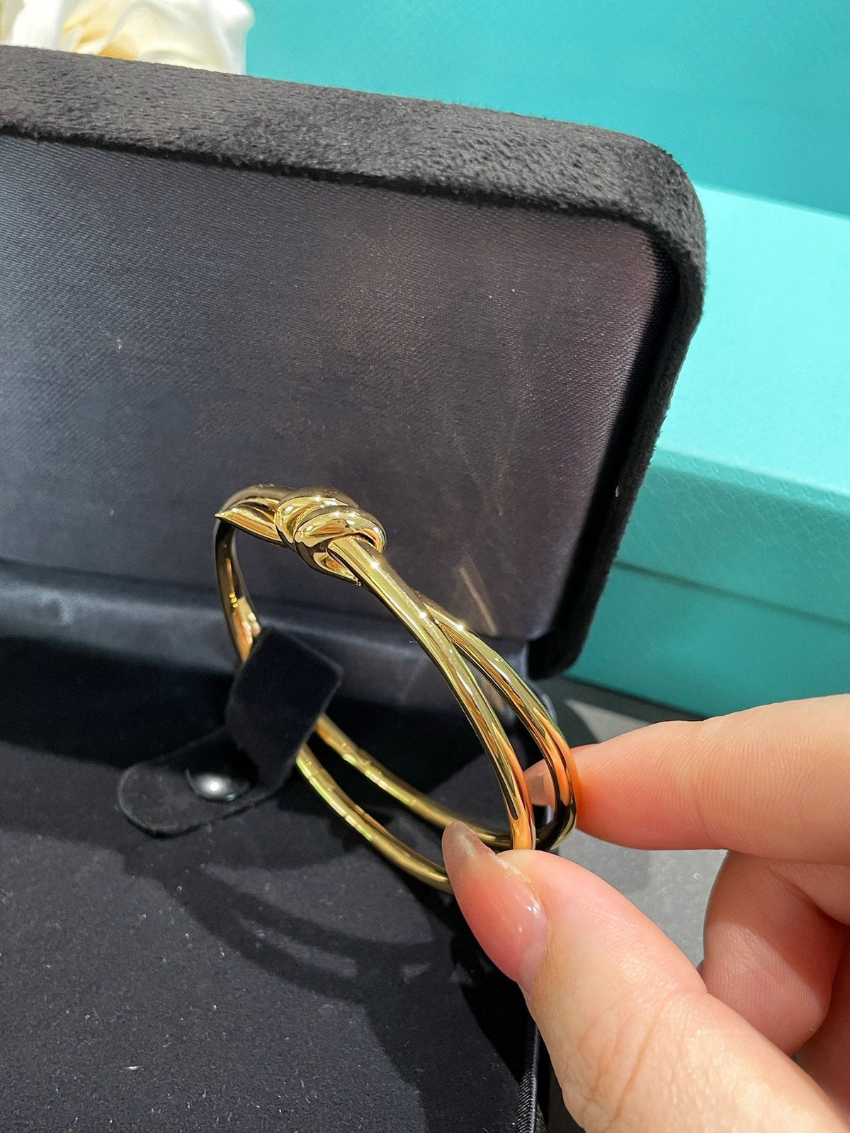 [Glow Muse ]KNOT DOUBLE ROW GOLD BRACELET