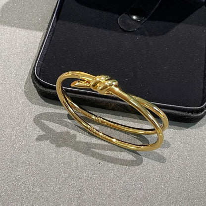[Glow Muse ]KNOT DOUBLE ROW GOLD BRACELET