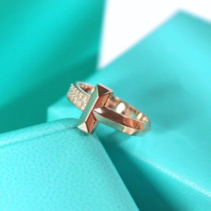 [Glow Muse ]T1 NARROW DIAMOND PINK GOLD RING