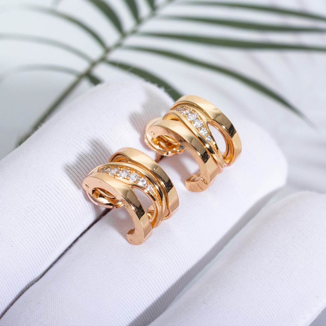 [⭐Glow Muse ]ZERO 1 PINK GOLD DIAMONDS EARRINGS