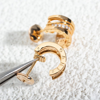 [⭐Glow Muse ]ZERO 1 PINK GOLD DIAMONDS EARRINGS
