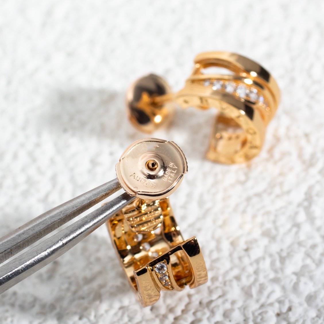 [⭐Glow Muse ]ZERO 1 PINK GOLD DIAMONDS EARRINGS