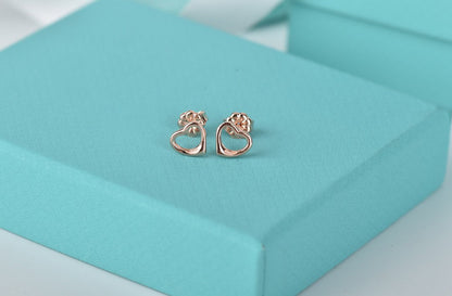 [Glow Muse ]OPEN HEART STUD EARRINGS