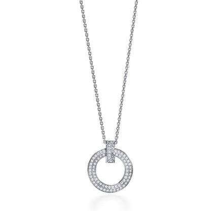 [Glow Muse ]T CIRCLE PEDANT DIAMOND NECKLACE