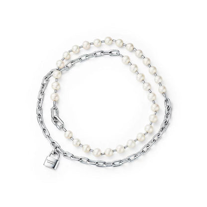 [Glow Muse ]HARDWEAR PEARL WRAP NECKLACE