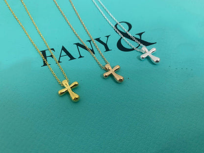 [Glow Muse ]CROSS PENDANT MINI BARE CROSS NECKLACE